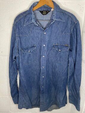 Vintage Sears Western Wear Denim Button Down